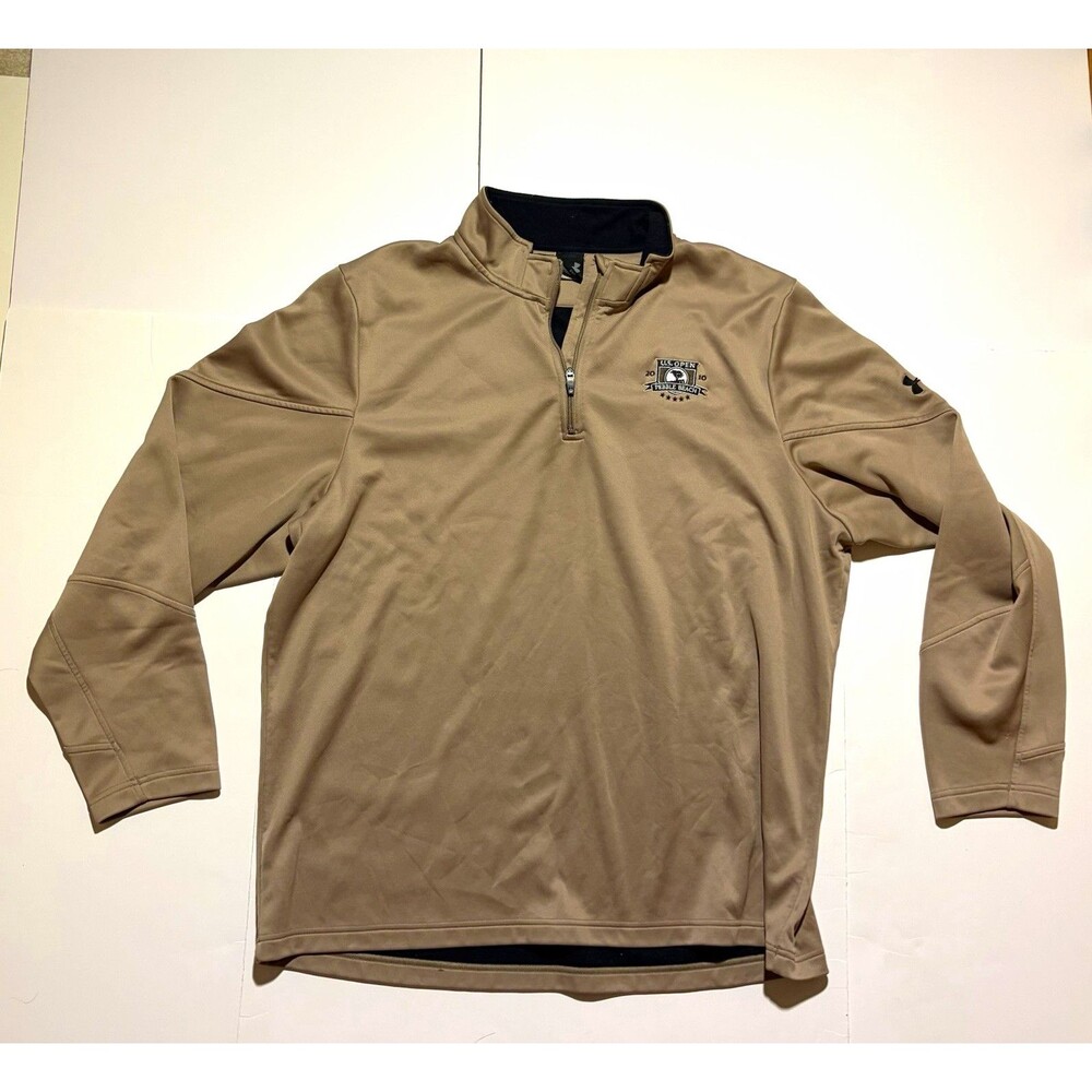 Under Armour Men's Tan 2XL Golf 1/4 Zip 2010 U.S. Open Pebble Beach